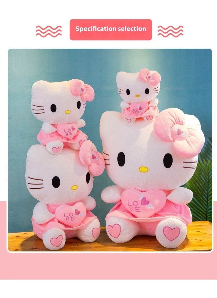1-Piece Lovely Hello Kitty Cartoon Character Soft Stuffed Toy Ultra Soft Short Plush Cuddle Pillow Buddy