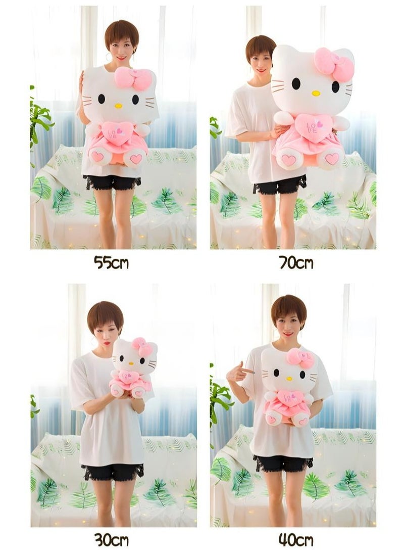 1-Piece Lovely Hello Kitty Cartoon Character Soft Stuffed Toy Ultra Soft Short Plush Cuddle Pillow Buddy