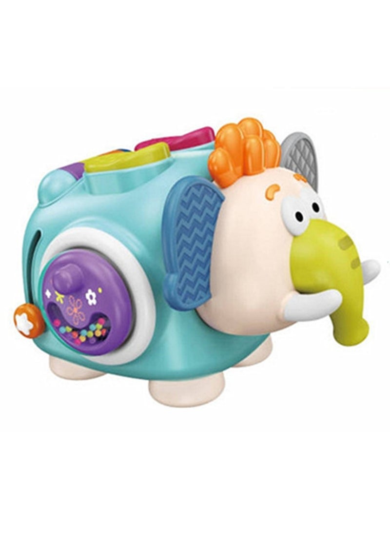 Montessori Baby Activity Cube - Elephant Sensory Toy for Infants & Toddlers, Carseat/Plane Travel Companion, Educational Gift for Kids Aged 6-18 Months & 2-3 Years - Developmental Learning Fun
