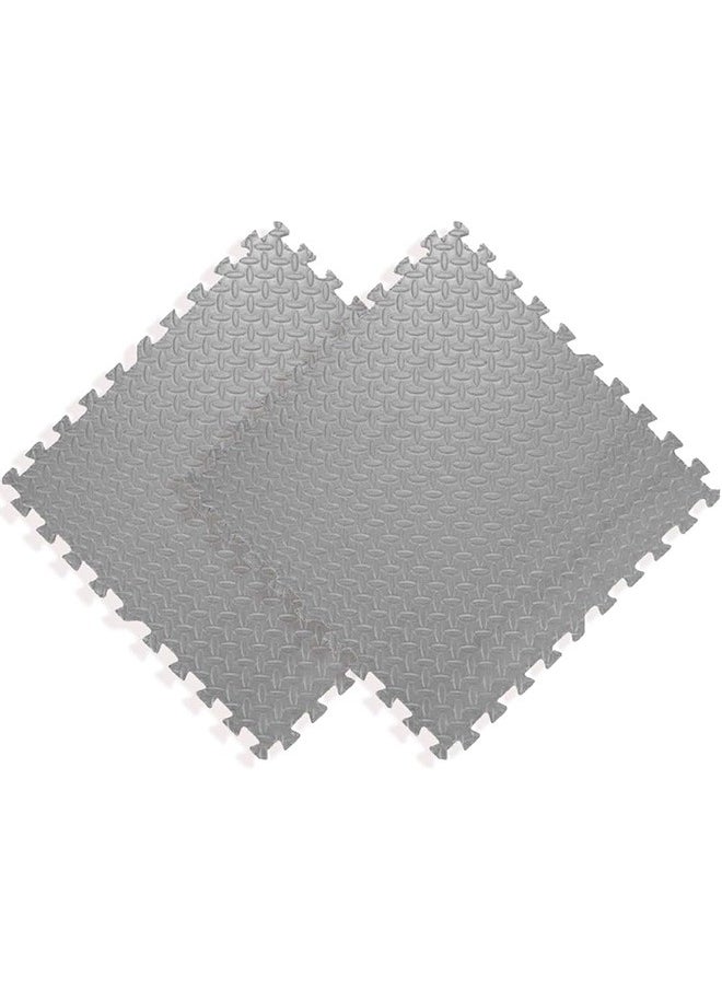 EVA Foam Mats  2 Pcs 60cmx60cmx2.5cm Foam Baby Play Mat Soft Gym Home Exercise Kids Play Baby Crawling Workout Mat Garage Floor Tiles Indoor Outdoor Fitness(Grey)