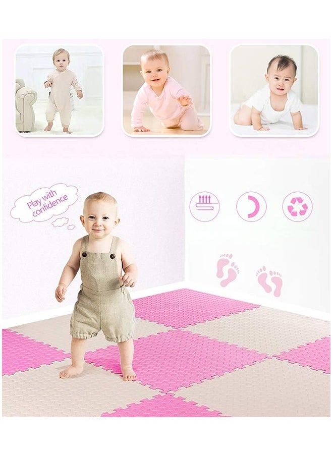 EVA Foam Mats  2 Pcs 60cmx60cmx2.5cm Foam Baby Play Mat Soft Gym Home Exercise Kids Play Baby Crawling Workout Mat Garage Floor Tiles Indoor Outdoor Fitness(Grey)