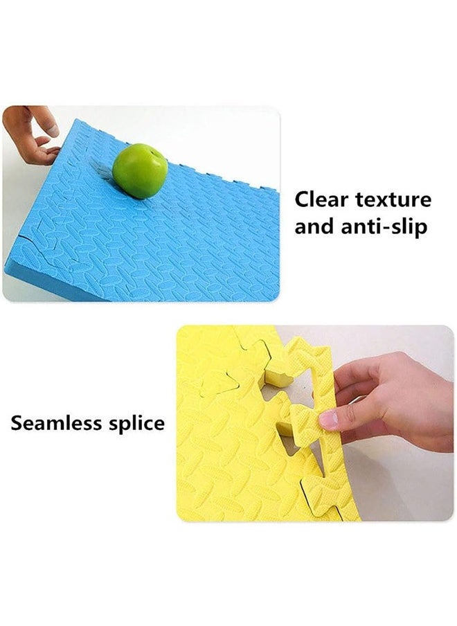 EVA Foam Mats  2 Pcs 60cmx60cmx2.5cm Foam Baby Play Mat Soft Gym Home Exercise Kids Play Baby Crawling Workout Mat Garage Floor Tiles Indoor Outdoor Fitness(Yellow)
