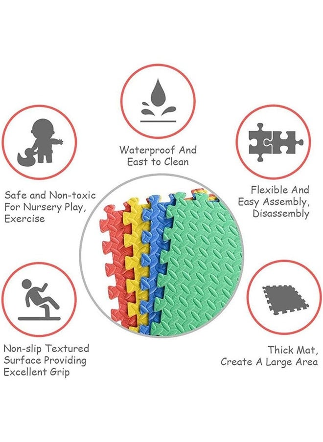 EVA Foam Mats  2 Pcs 60cmx60cmx2.5cm Foam Baby Play Mat Soft Gym Home Exercise Kids Play Baby Crawling Workout Mat Garage Floor Tiles Indoor Outdoor Fitness(Navy)