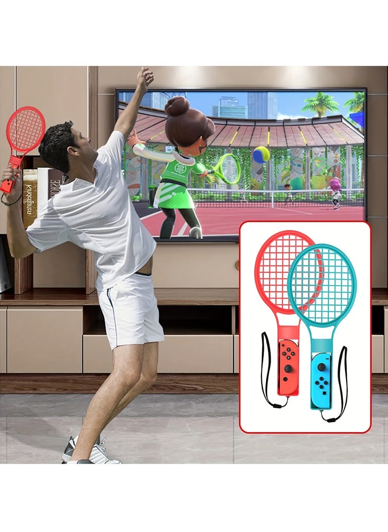 16 IN 1 Game Accessory Kits For Nintendo Switch Sports 2022,For Switch Joy-Con, Mario Tennis Ace Rackets +Golf Clubs for Mario Golf Super Rush Leg Straps for Ring Fit Adventure and Chambara Game Swo