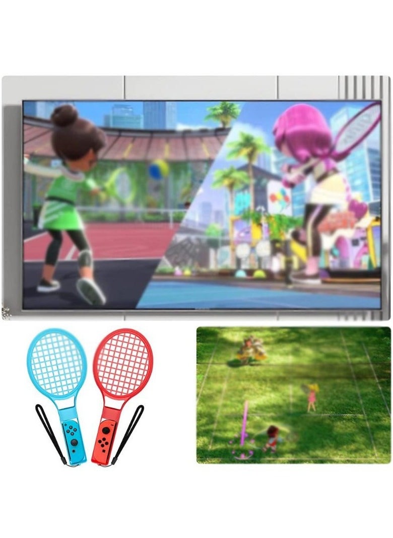 16 IN 1 Game Accessory Kits For Nintendo Switch Sports 2022,For Switch Joy-Con, Mario Tennis Ace Rackets +Golf Clubs for Mario Golf Super Rush Leg Straps for Ring Fit Adventure and Chambara Game Swo