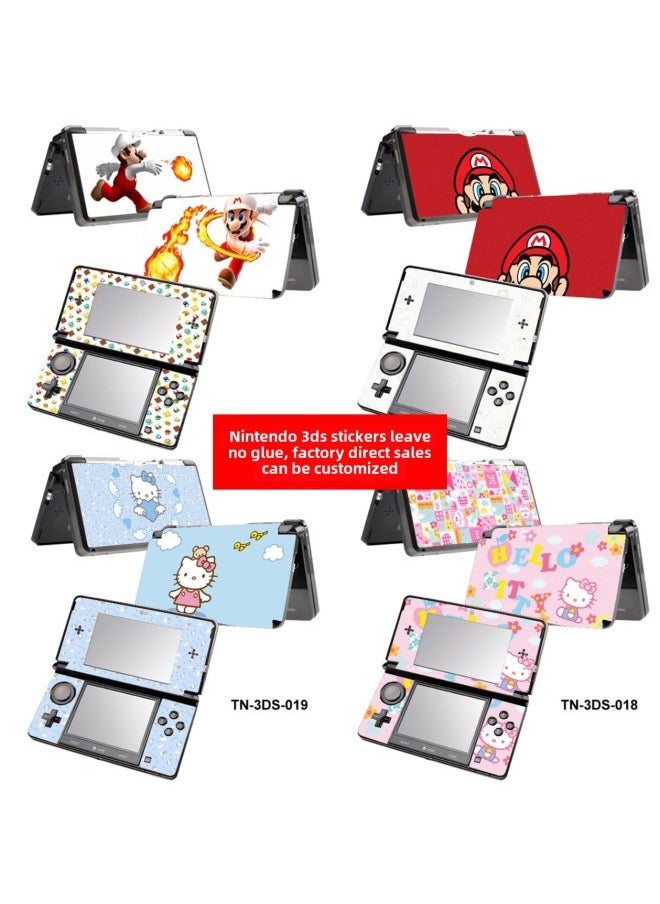 For Nintendo Old Three 3DS Body Stickers Nintendo 3DS Pain Stickers 3DS Mario HelloKitty Stickers-Color:TN-3DS-0019