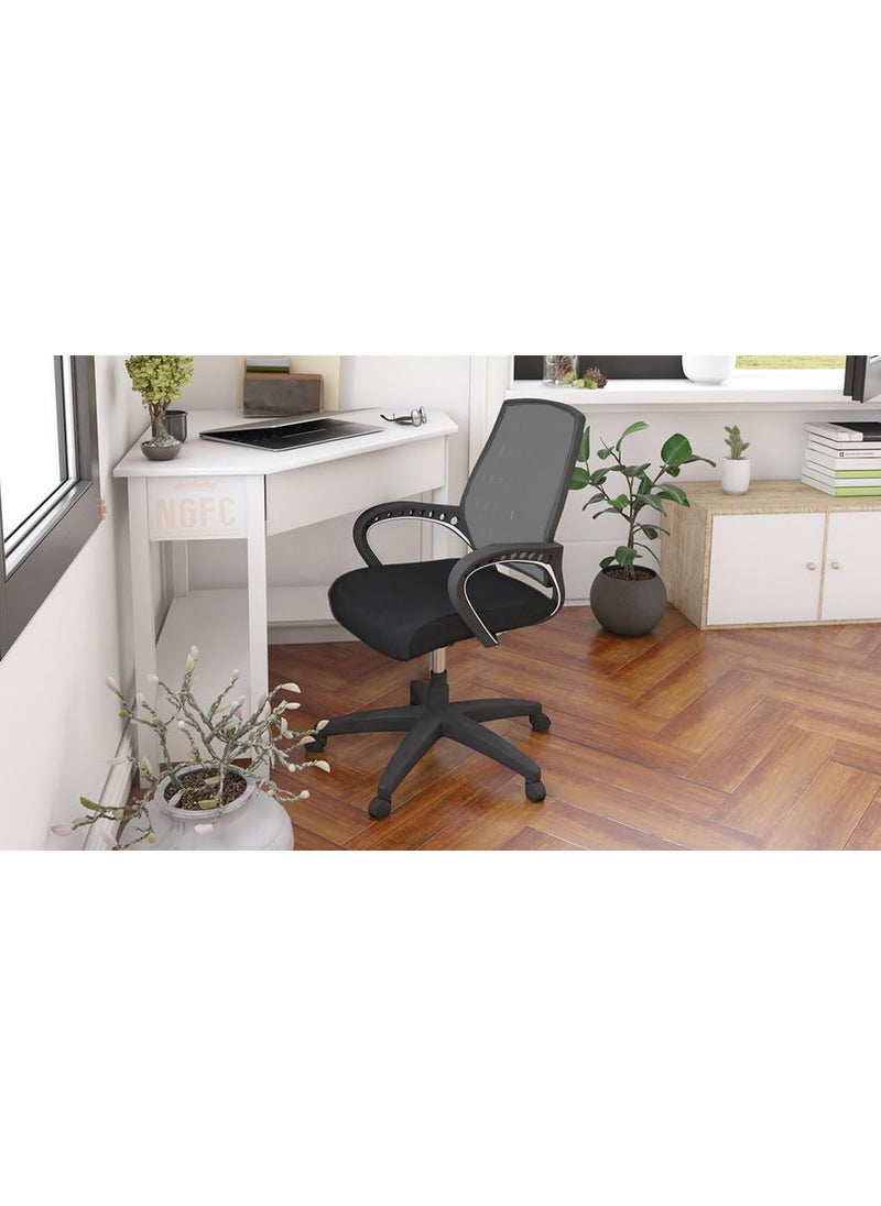 NGFC Ergonomic OfficeGaming Study Computer BossDesk Chairs for Office Work at Home Chairs for Work from Home Metal Base Seat Height Adjustable Chair Comfortable Spacious Seat Brown