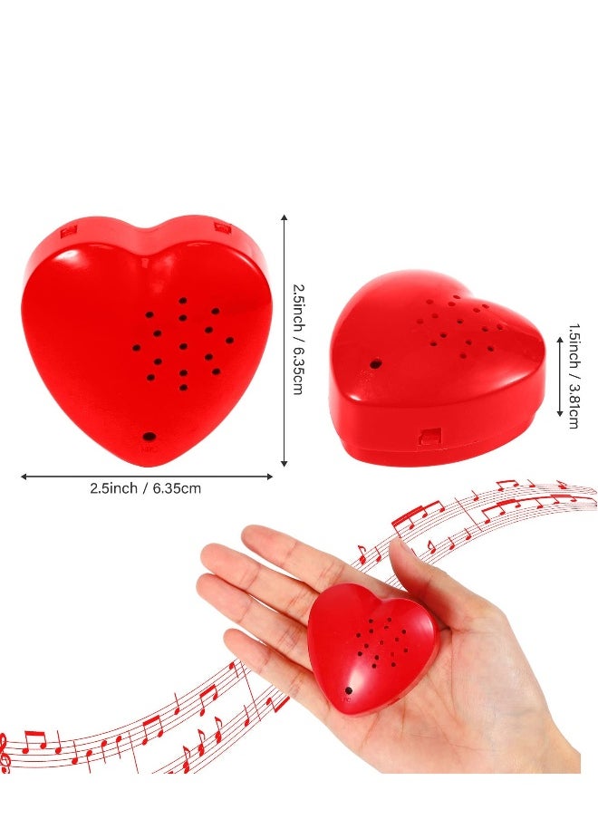 30s Voice Recorder for Stuffed Animals - Create Personalized Messages for Plush Toys, Perfect for Newborns & Teddy Bears (4 Pack, Red)