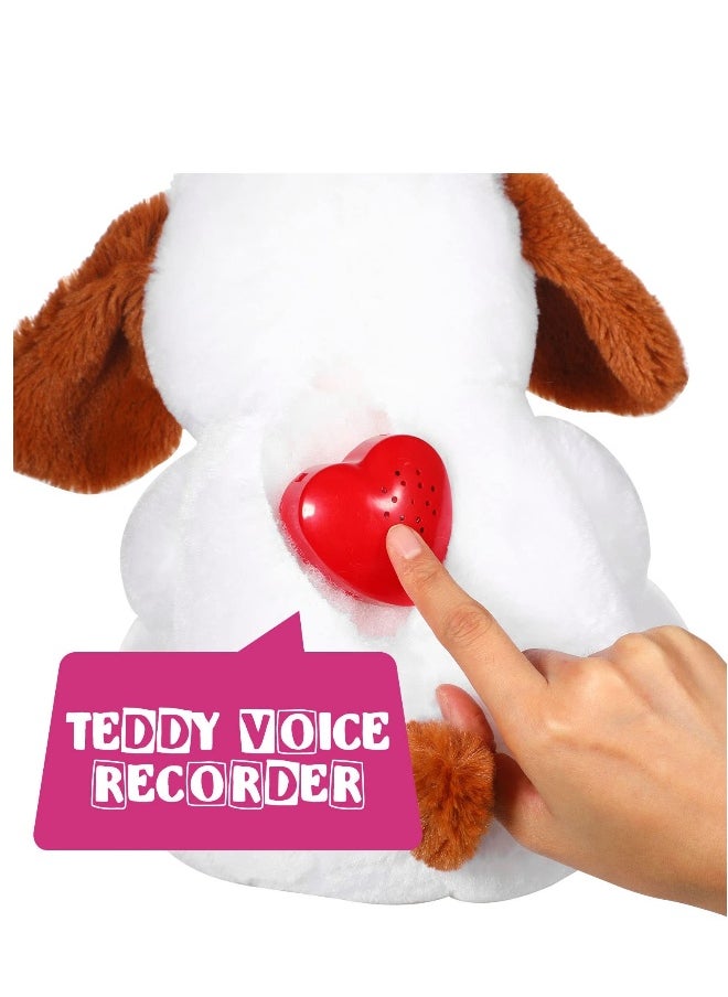 30s Voice Recorder for Stuffed Animals - Create Personalized Messages for Plush Toys, Perfect for Newborns & Teddy Bears (4 Pack, Red)