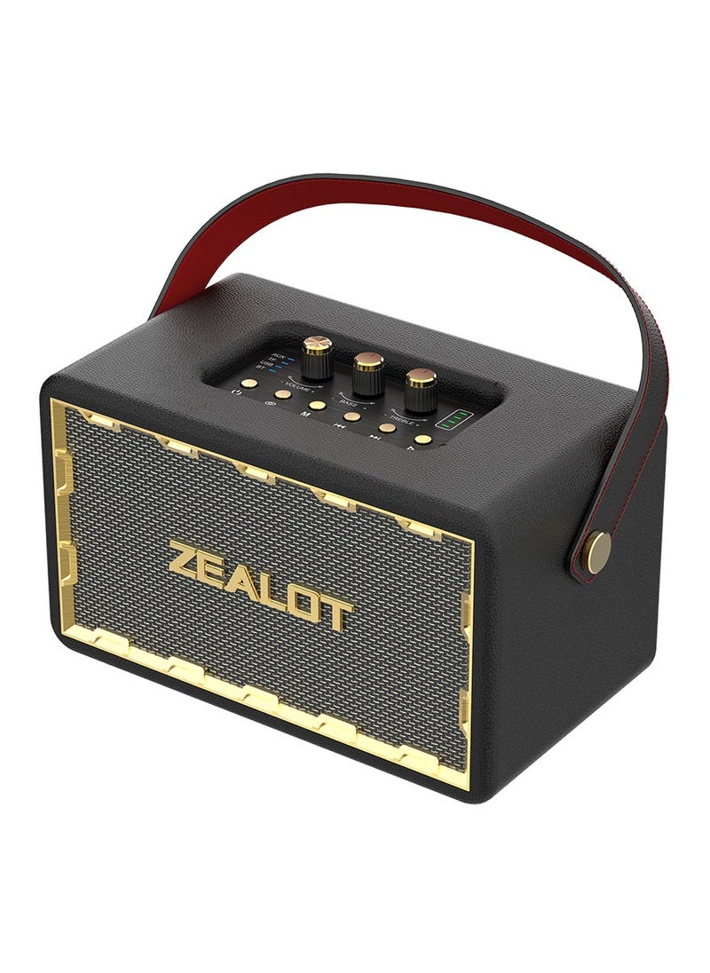 ZEALOT MT01 Retro Classic Bluetooth Speaker - 60W Bluetooth Portable Subwoofer 24000mAh 48h Playtime Speaker Loud Stereo Booming Bass TWS 5.2 Hi-Fi Sound Cube Design for Outdoor/Home/Car/Party