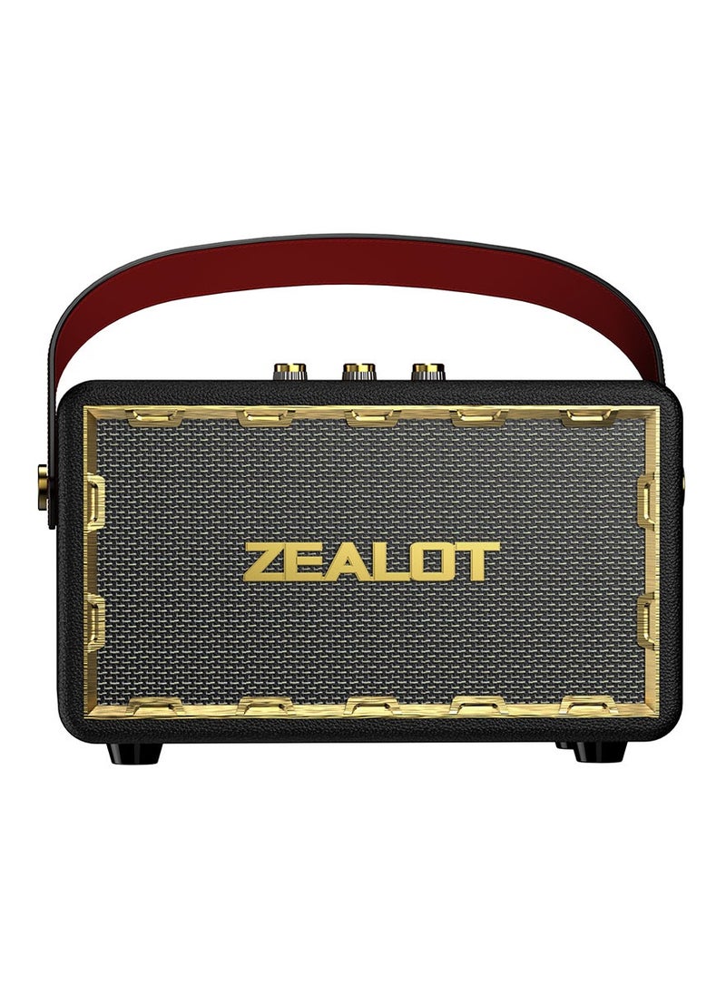 ZEALOT MT01 Retro Classic Bluetooth Speaker - 60W Bluetooth Portable Subwoofer 24000mAh 48h Playtime Speaker Loud Stereo Booming Bass TWS 5.2 Hi-Fi Sound Cube Design for Outdoor/Home/Car/Party