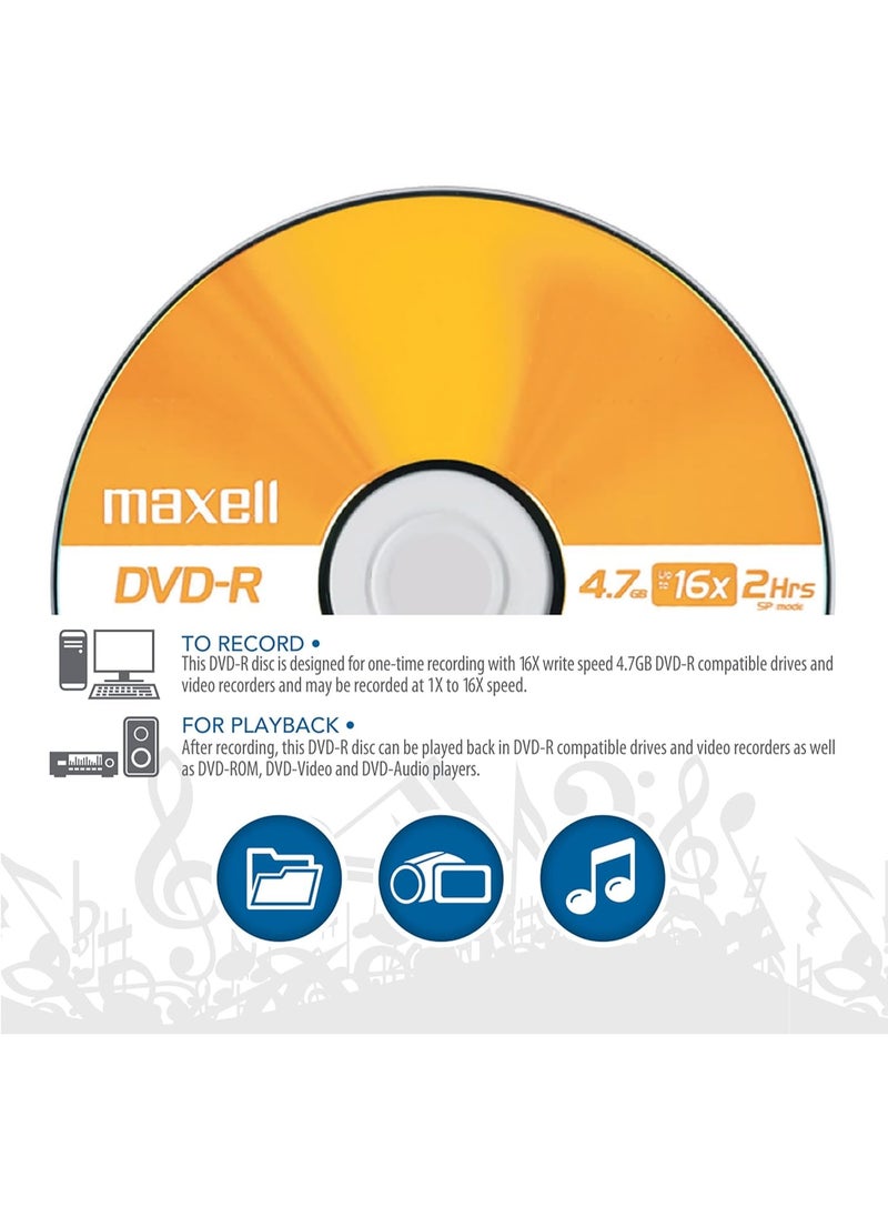 Maxell 638004 4.7Gb Dvd-R 10Mm Jewel case