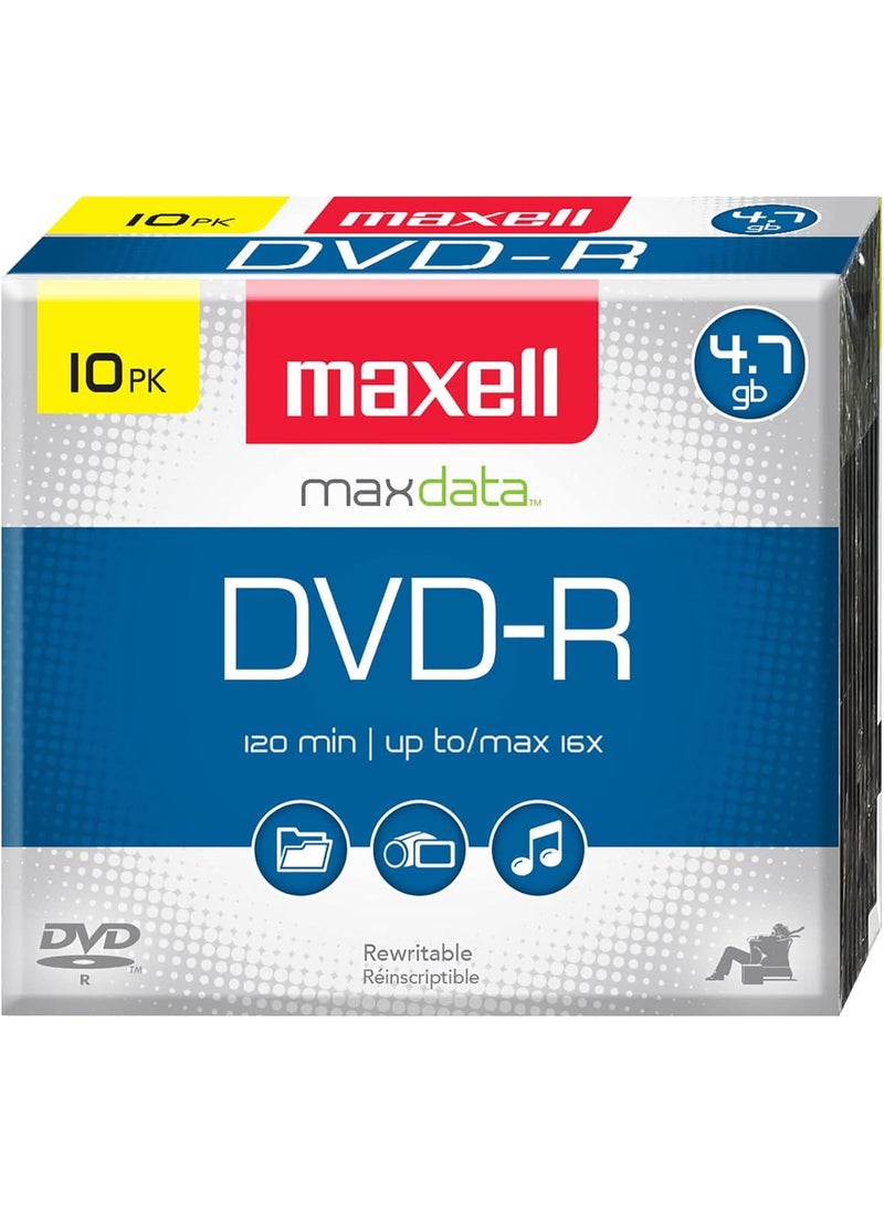 Maxell 638004 4.7Gb Dvd-R 10Mm Jewel case