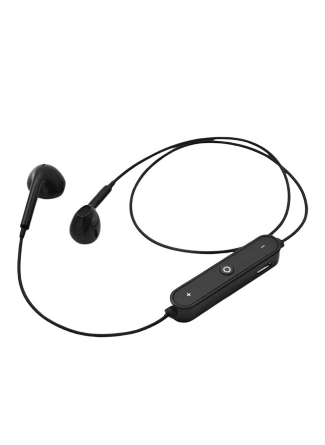 Wireless In-Ear Neckband Headset With Microphone Black