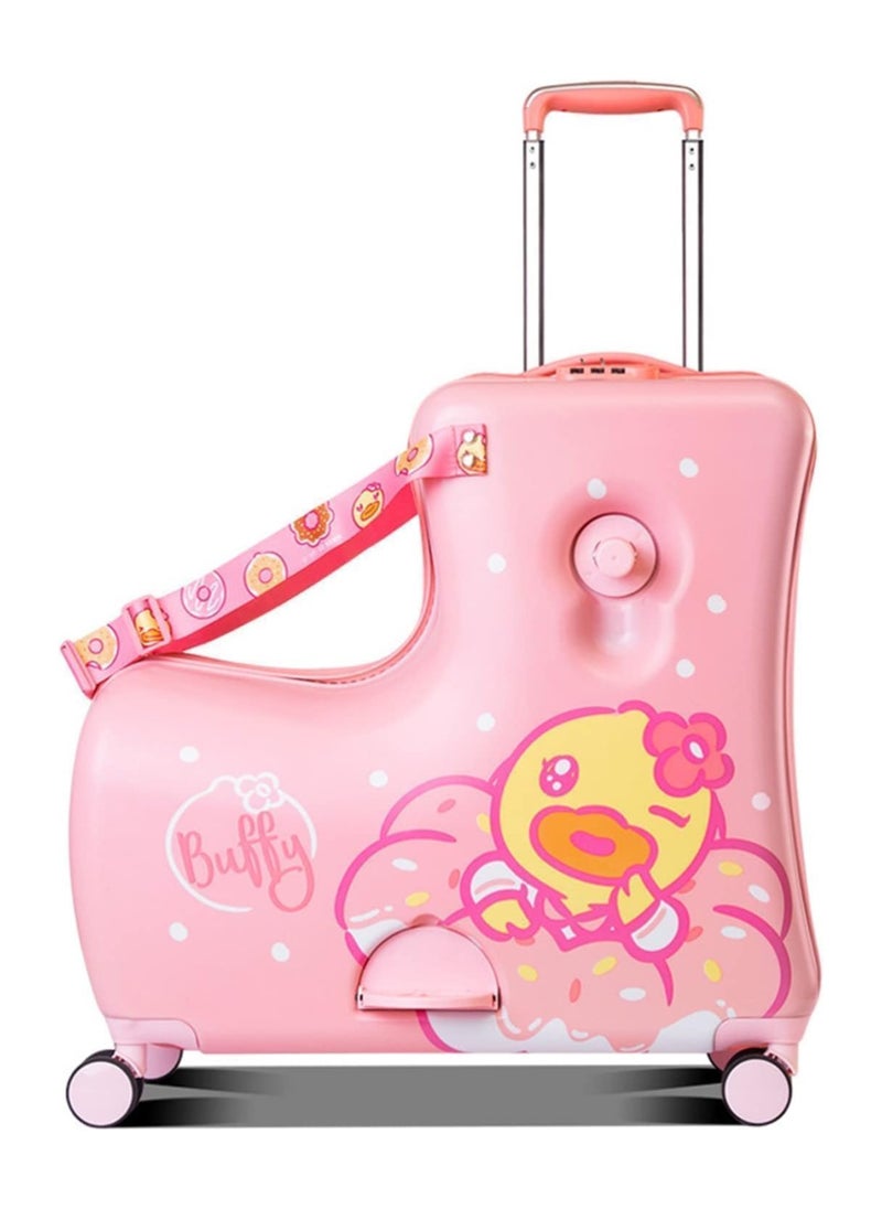 Children Trolley Case, Kid Riding Luggage 360 Degree Silent Travel Suitcase