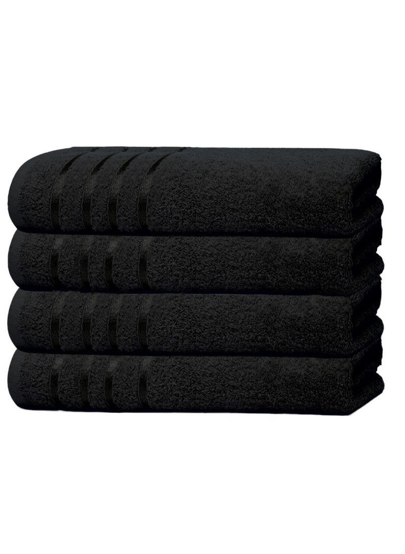 Pack of 4 Premium Towels 85 x 145 cm 500 GSM 100% Cotton Highly Absorbent