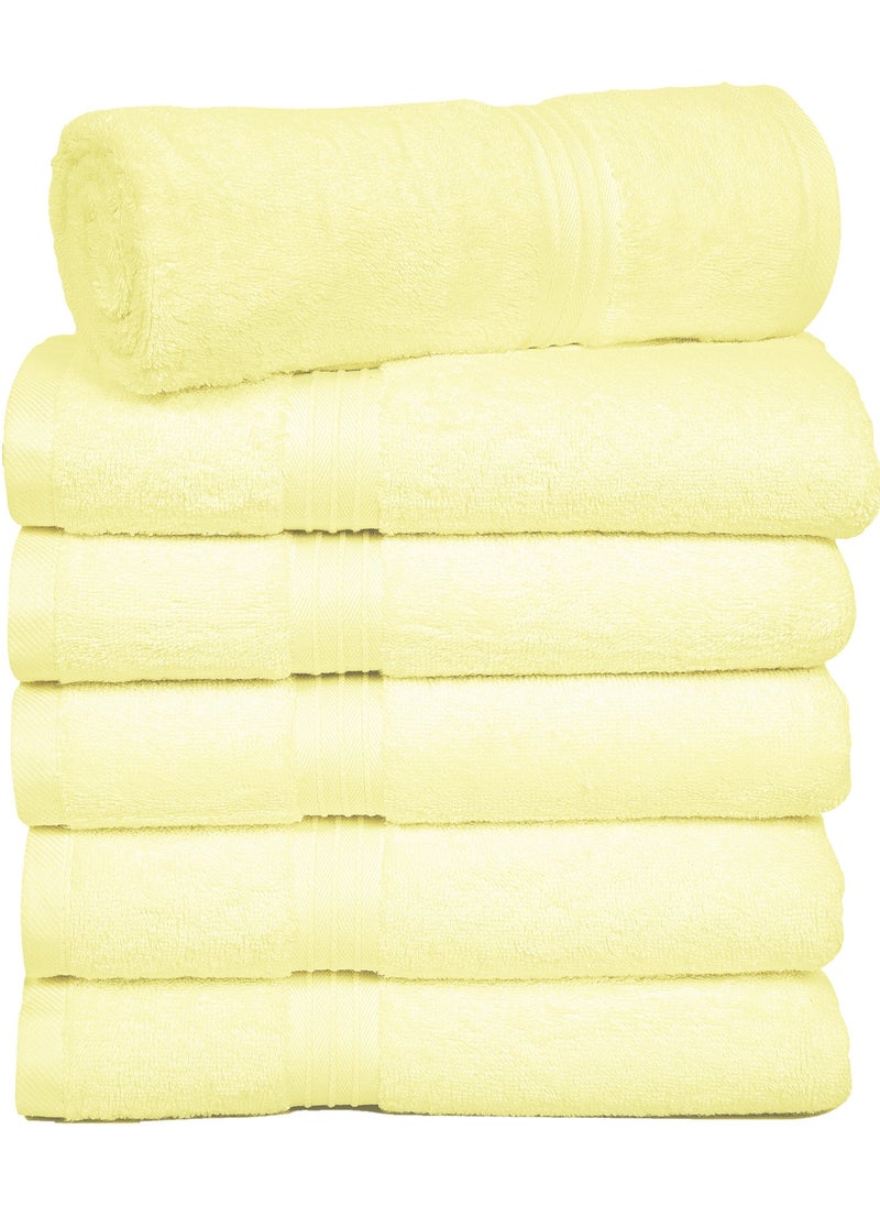 Bliss Casa - Large Hand Towels (6 Pack, 50 x 100 cm) - 100% Combed Cotton - Premium Quality, Ultra Soft and Highly Absorbent, Hotel & Spa Quality Hand Towels