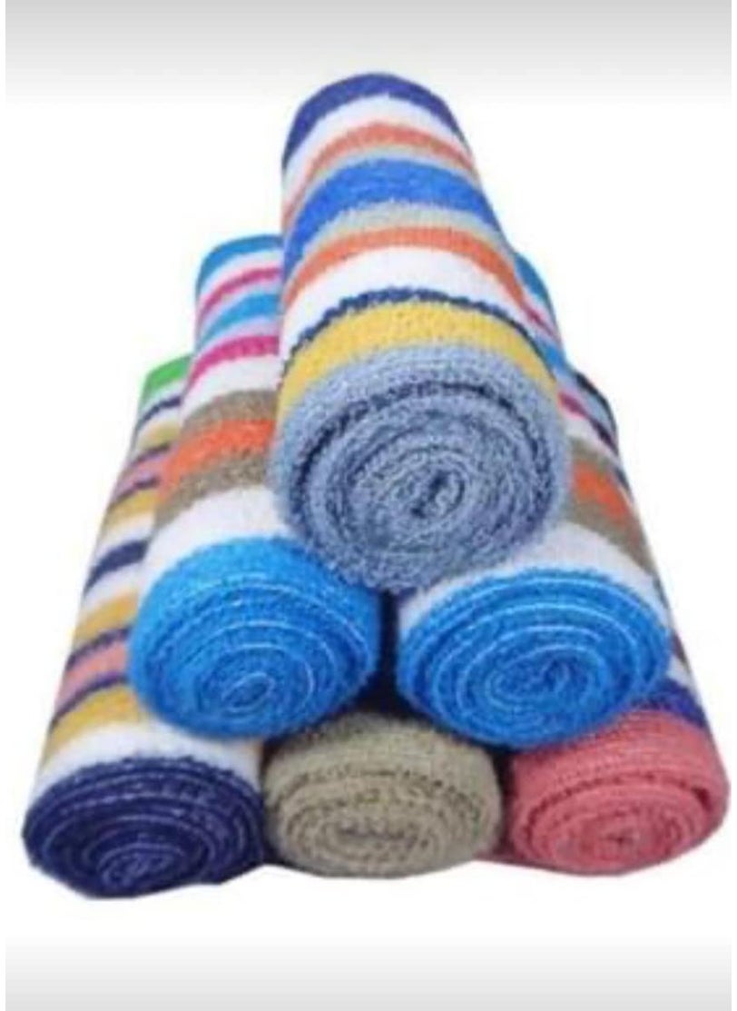YETLI Cotton Terry Hand Towels Size 14 x 21 inches Pack of 12 Pcs MB1511 Multicolour