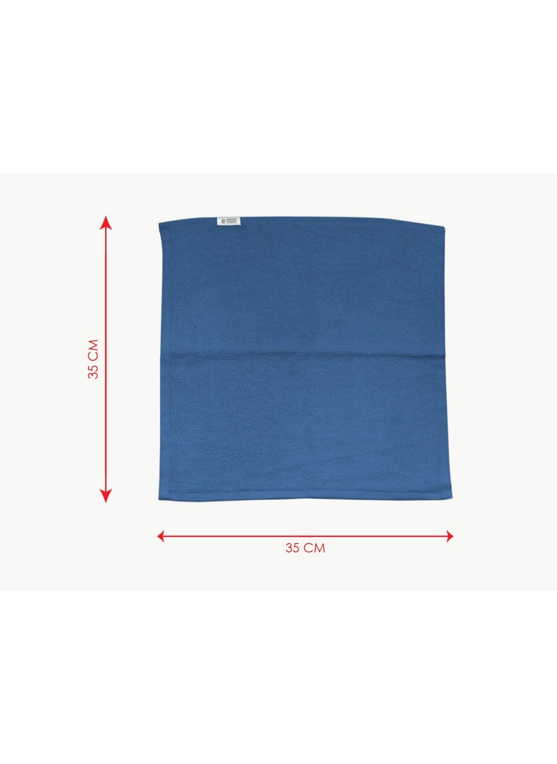 Doctor Towels Bamboo Terry Face Towels Pack of 30 Mineral Blue
