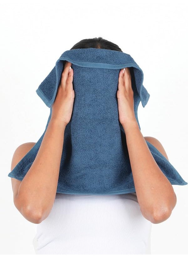 Doctor Towels Bamboo Terry Face Towels Pack of 6 Mineral Blue