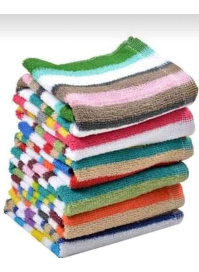 YETLI Cotton Terry Hand Towels Size 14 x 21 inches Pack of 12 Pcs MB1510 Multicolour