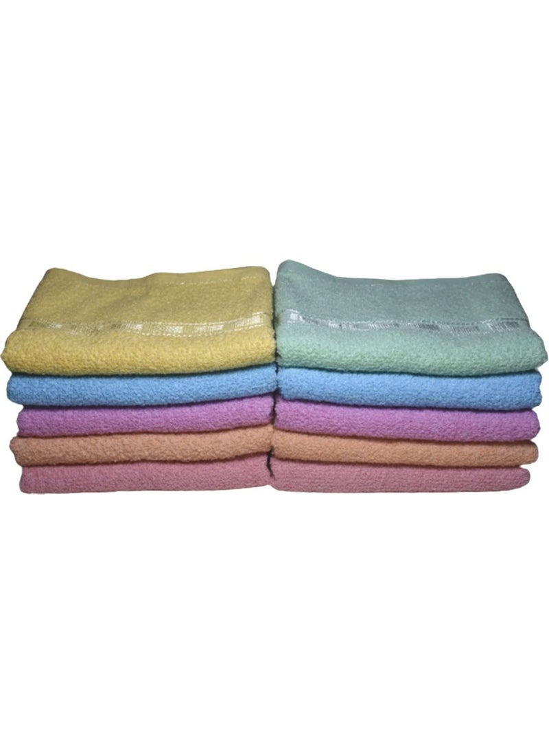 VORDVIGO 100 Cotton Ultra Soft Super Absorbent Antibacterial Hand Towel Set 200 GSM Size 1421 inch Multicolor Pack of 10