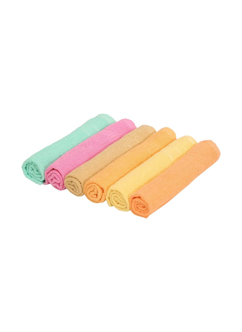 FOUZIYA 100 Cotton GSM 450 Hand Towel Pack of 6
