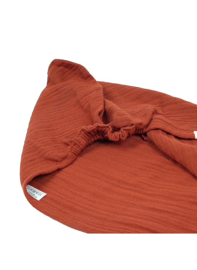 Doctor Towels Banana Yarn Hair Towel Plus Size Hair Wrap for Women Towel for Long Short Hair AntiFrizz Shower Hair Towels with Button QuickDrying Hair Cap Terracotta Pack of 1