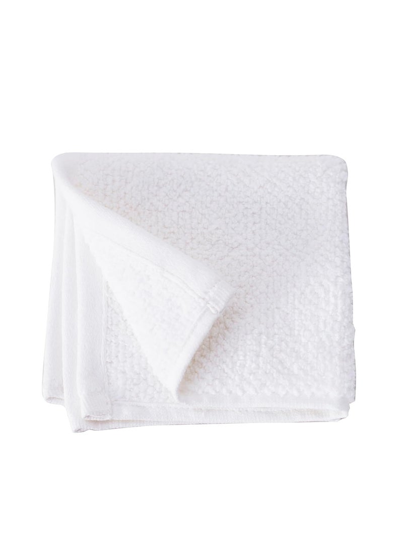 maspar 100 Cotton Windsor Face Towel Set of 4 30 x 30 cm White