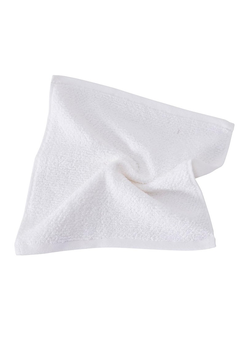 maspar 100 Cotton Windsor Face Towel Set of 4 30 x 30 cm White