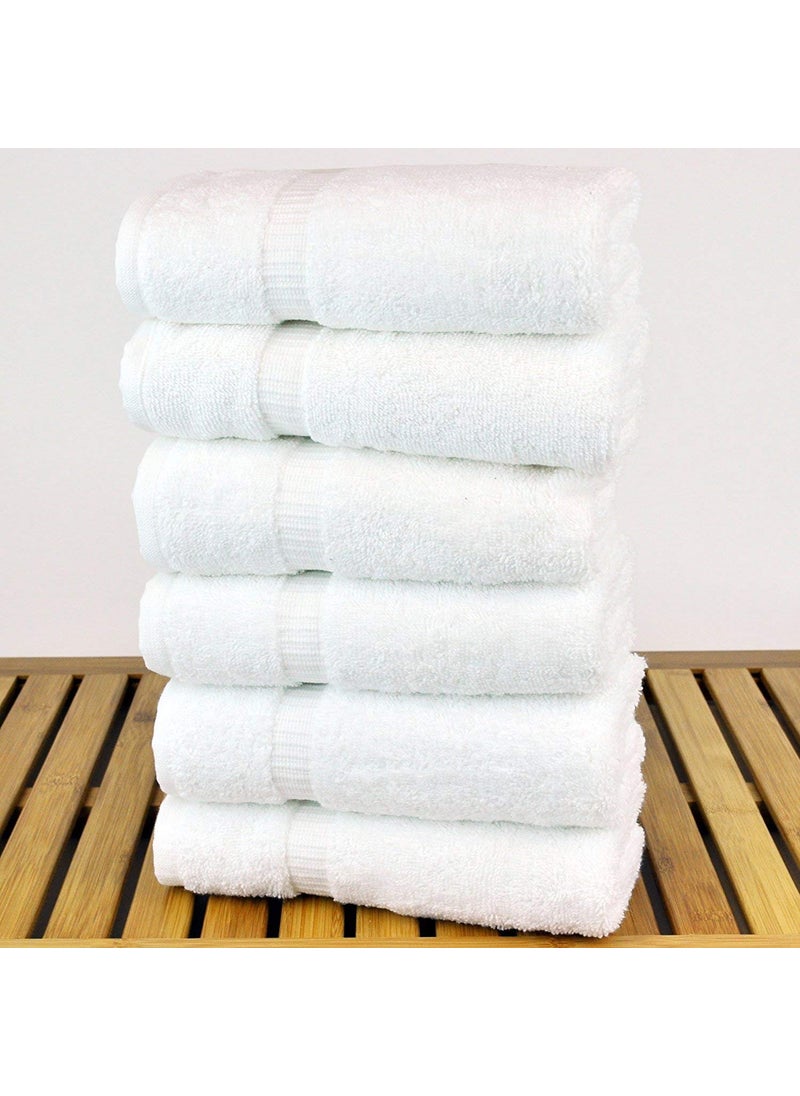 VORDVIGO Cotton Hand Towel Set of 6 White