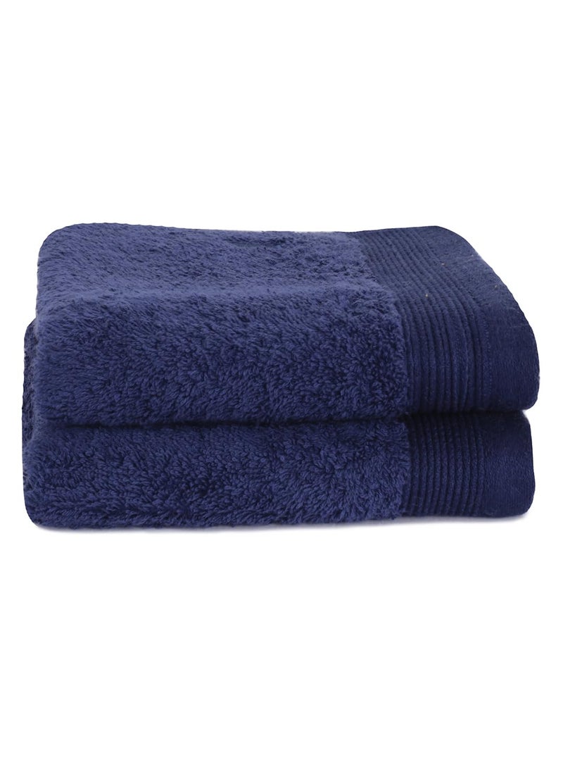 maspar 100 Cotton Embedded Stripe Hand Towel Set of 2 40 x 70 cm Blue