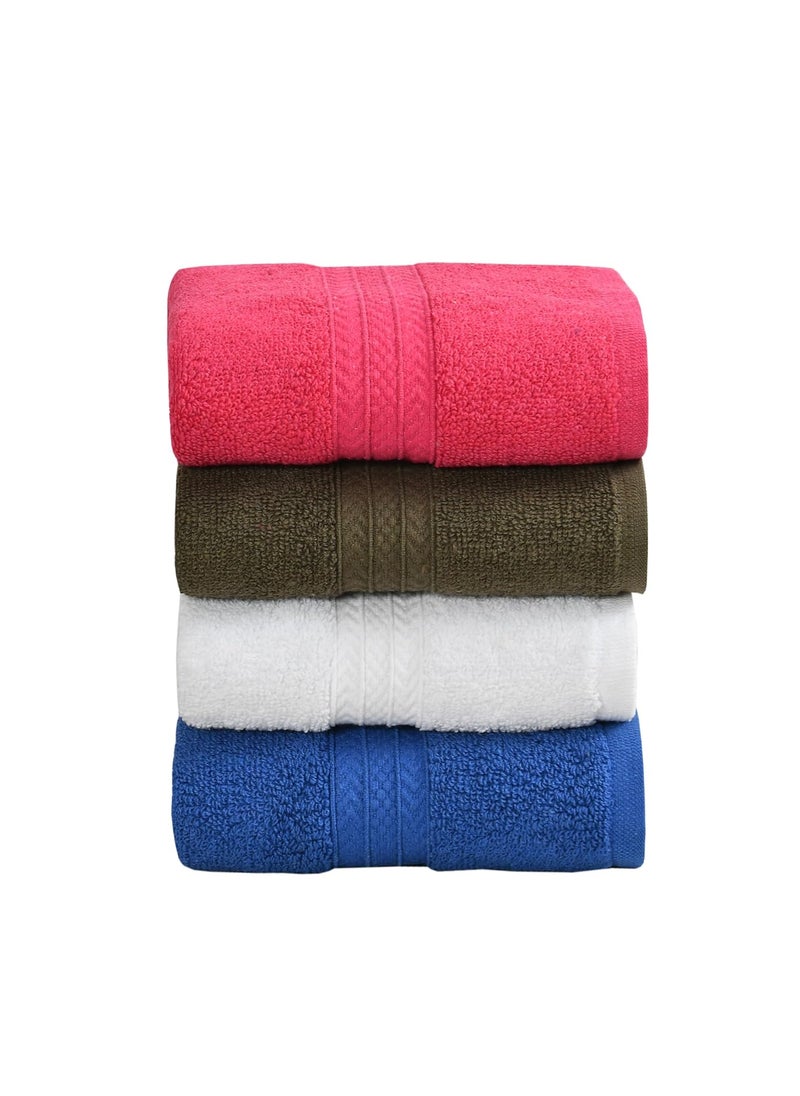HOVENT 600 GSM Cotton Hand Towel Set Pure CottonQuick Dry Size 40cm x 60cm Luxury Towels for SportsHome and Kitchen Set of 4