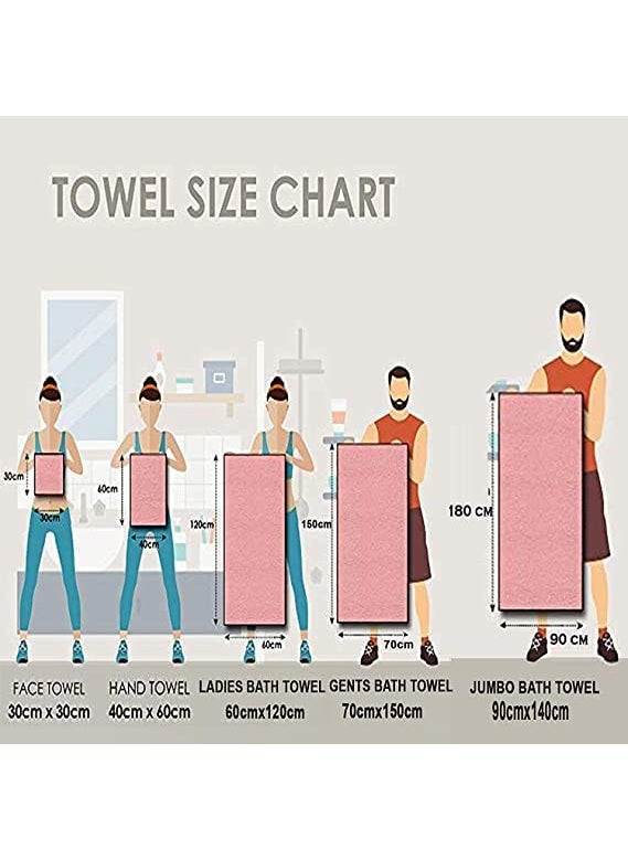 Cool Dealzz Stripe Cotton Hand Towel Set 12 Pieces Pink