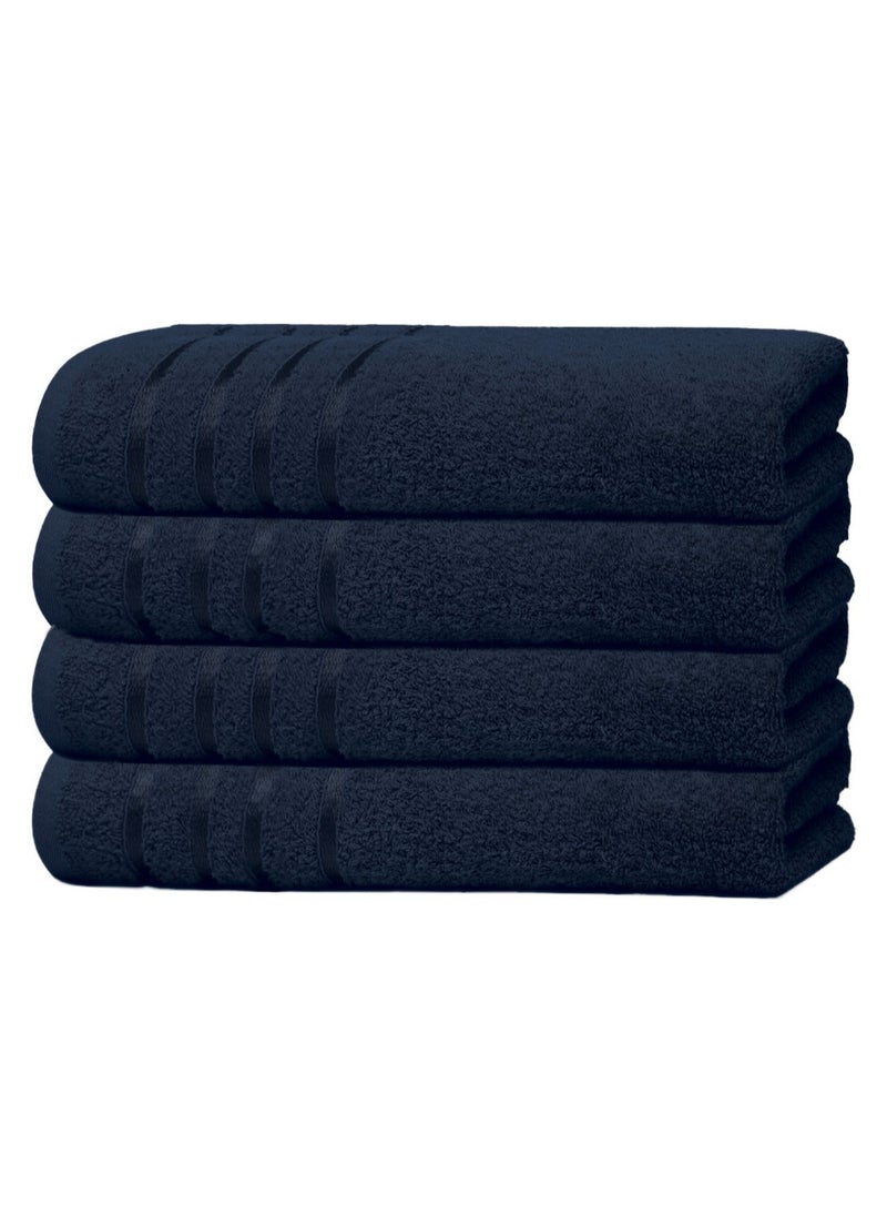 Pack of 4 Premium Towels 85 x 145 cm 500 GSM 100% Cotton Highly Absorbent