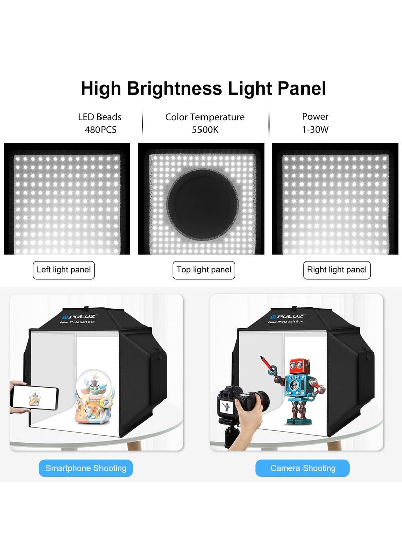 Upgrade Light Box u0026 Soft Box 40cm 16x16 Inches  Professional Shooting Tent with 480 LED Lights Photo Studio Light Box Photography with 4 Color PVC Backdrops for Jewelry and Product Photography