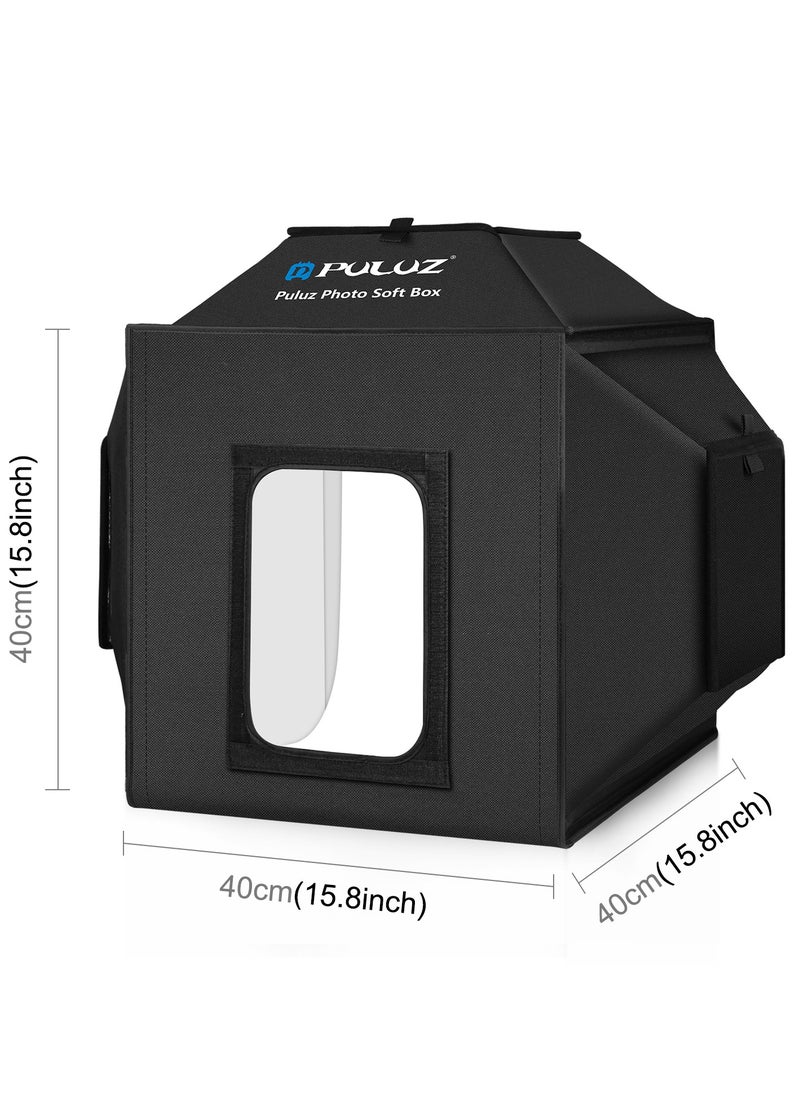 Upgrade Light Box u0026 Soft Box 40cm 16x16 Inches  Professional Shooting Tent with 480 LED Lights Photo Studio Light Box Photography with 4 Color PVC Backdrops for Jewelry and Product Photography