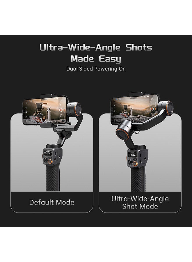 iSteady M6 3-Axis Smartphone Gimbal Stabilizer Anti-shake Phone Vlog Gimbal 360° Rotatable OLED Large Screen with Mini Tripod Storage Case 400g Payload Replacement