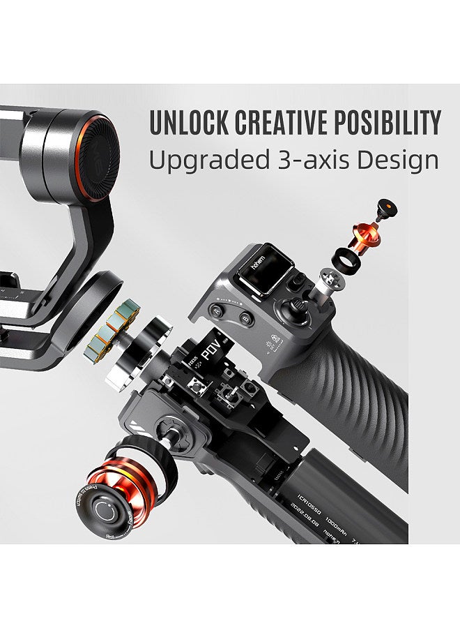 iSteady M6 3-Axis Smartphone Gimbal Stabilizer Anti-shake Phone Vlog Gimbal 360° Rotatable OLED Large Screen with Mini Tripod Storage Case 400g Payload Replacement