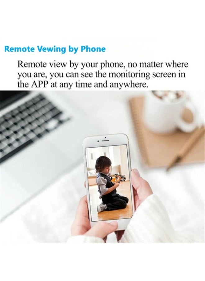 (Pack of 4) Wireless Light Bulb Camera Security Dome Camera 1080P WiFi Home Surveillance Cameras System with 360 Degree View Lens Night Vision Human Motion Detection and Alarm Light Socket Screw In