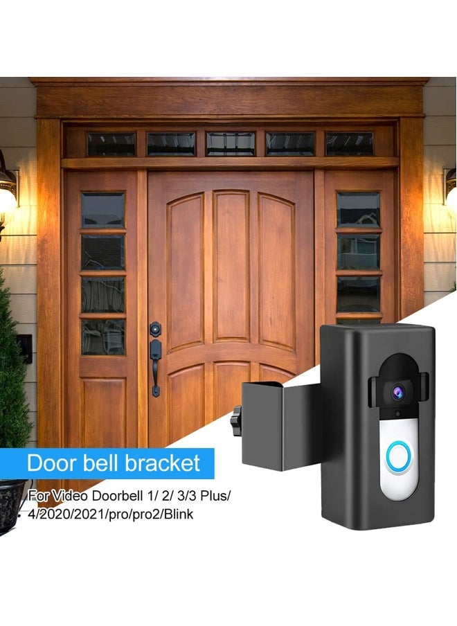 Anti-Theft Door Video Doorbell Mount, Adjustable No-Drill Mounting Bracket for Video Doorbell Cover Holder Not Block Doorbell Sensor, Doorbell Adapter Holder for Home Rentals Office Room
