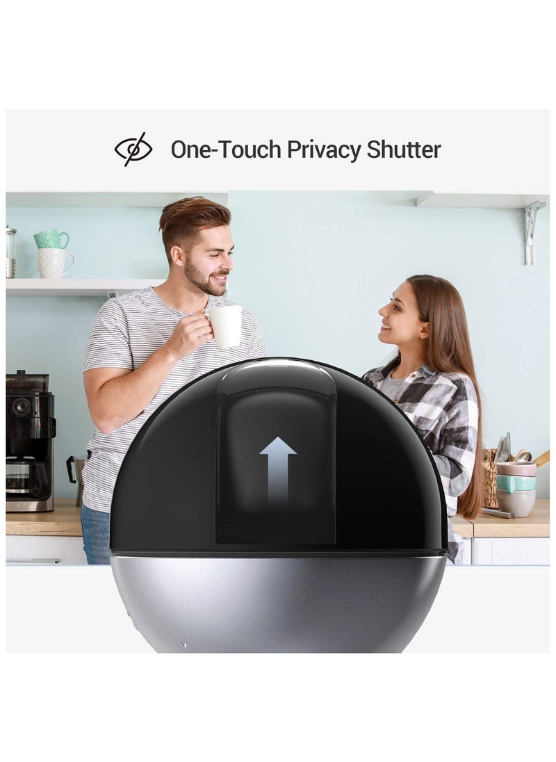 Security Camera, Smart WiFi Camera, 4MP Home Camera with Motion Detection, Auto Zoom Tracking, 360° Night Vision, True- WDR, Two Way Talk, Privacy Shutter, Instant Alert, works with Alexa