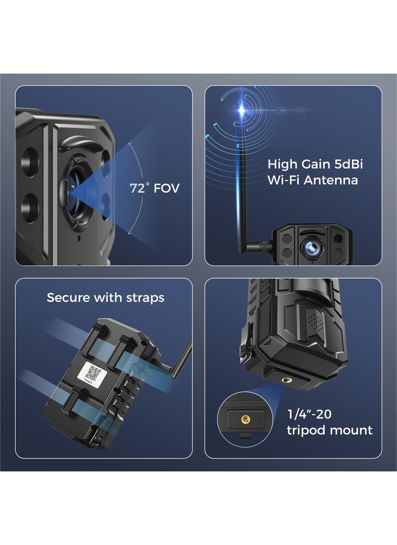 ATLI T330 Time Lapse Camera Outdoor HDR FHD1080P WiFi APP Control Live Preview Flexible Schedule Remote Access for Jobsite Nature Observation Scientific Research Extended Battery Life