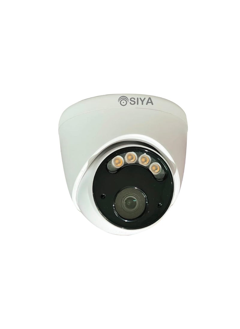 SIYA 5mp IP Indoor Camera Set of 4 5mp IP Outdoor Camera Set of 4 with Mic and Colour Night Vision 10 Channel NVR Eco Series