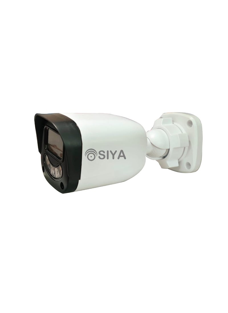 SIYA Set of 2 Dome 2 Bullet IP 5mp CCTV Surveillance Cameras with Mic and Colour Night Vision NVR 10CH 5MP 4K Eco Series Combo Set