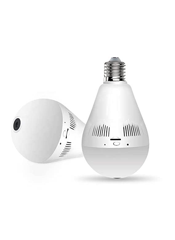 JKPlus 1080P HD WiFi Bulb Light Wireless IP WiFi CameraFish Eye 360 Degree Panoramic Mini Lamp IR CCTV Home Security Camera Bulb Camera