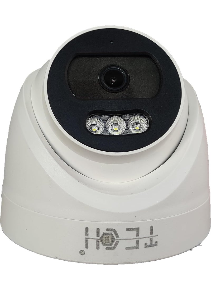 TECH18 8MP High Resolution Dome IP Camera Colour Night Vision Builtin Audio Motion Detection Compatible with Leading NVR Brands