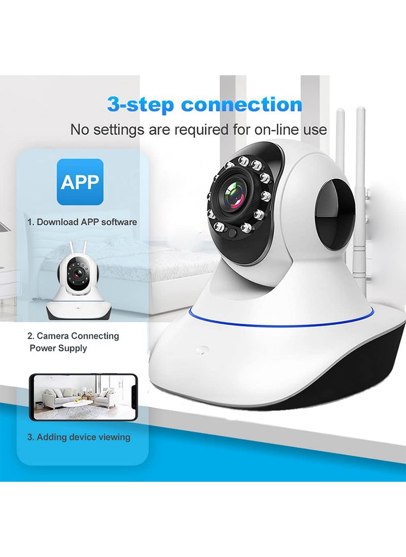 Paroxysm V380 Pro HD 1080P Night Vision Wireless WiFi IP Camera with 2 Way Audio and Up to 64 GB SD Card Supports Suitable for Indoor Outdoor Security Pack of 1