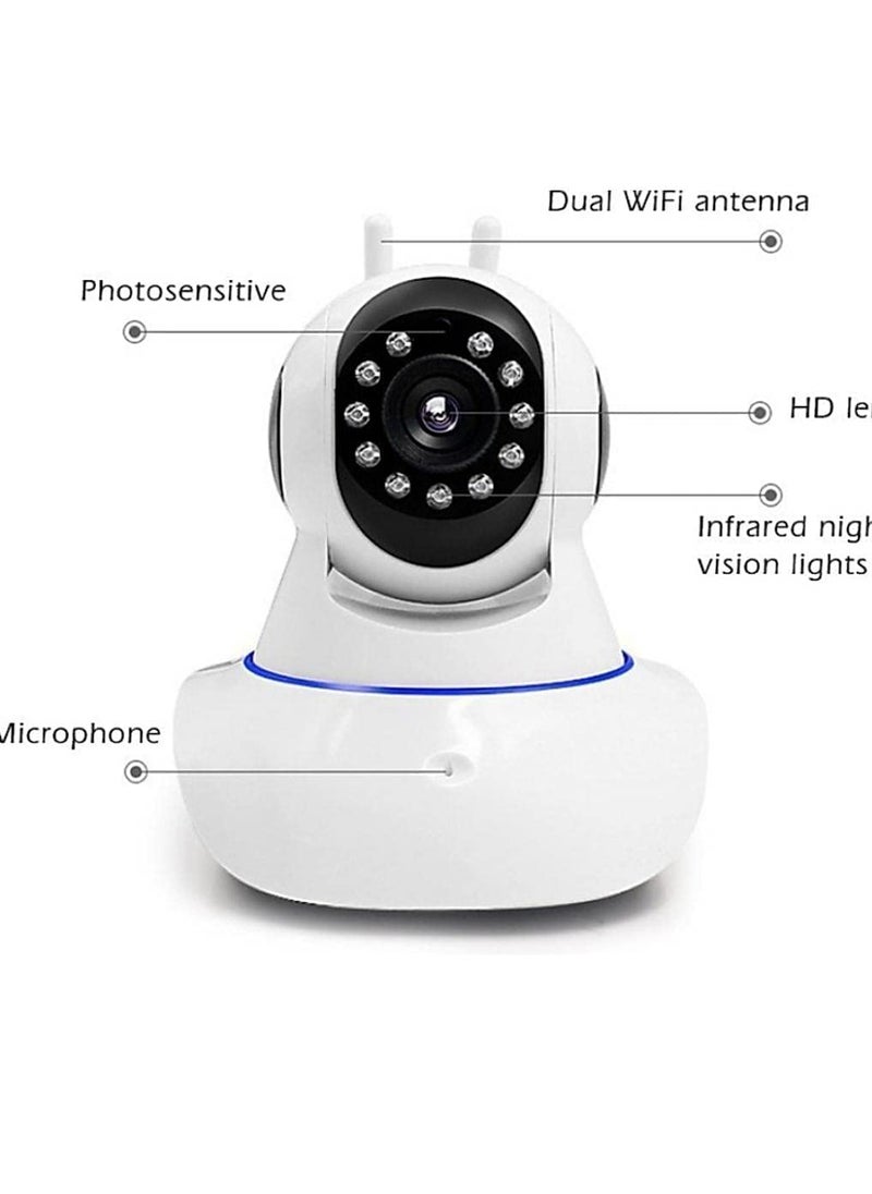 Paroxysm V380 Pro HD 1080P Night Vision Wireless WiFi IP Camera with 2 Way Audio and Up to 64 GB SD Card Supports Suitable for Indoor Outdoor Security Pack of 1