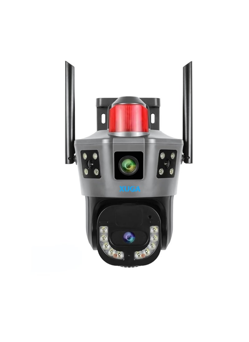 XUGA 8MP Dual Lens CCTV AI Security AI Monitoring Home Security 4G SIM Outdoor Waterproof Industrial Security Motion Detection Night Vision Remote View Camera X84CK